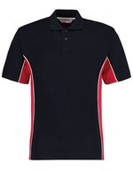 Kustom Kit Klassisches Track Polo mit Kontrastknopfleiste, Black/Gold XXS, K475 – Navy/Red/White