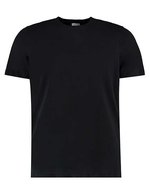 Kustom Kit Baumwoll-T-Shirt mit Ripp-Kragen, Black XS, K507 – Bild 1