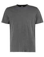 Kustom Kit Baumwoll-T-Shirt mit Ripp-Kragen, Black XS, K507 – Dark Grey Marl