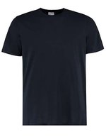 Kustom Kit Baumwoll-T-Shirt mit Ripp-Kragen, Black XS, K507 – Navy