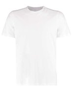 Kustom Kit Baumwoll-T-Shirt mit Ripp-Kragen, Black XS, K507 – White