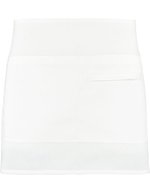 Bargear Kurze Bistroschürze mit Reißverschluss – White