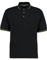Kustom Kit Klassisches Polo mit Aufschlag, Black/Bright Red XS, K606 – Nero/Lime