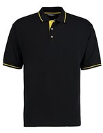 Kustom Kit Klassisches Polo mit Aufschlag, Black/Bright Red XS, K606 – Nero/Giallo