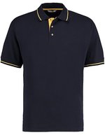 Kustom Kit Klassisches Polo mit Aufschlag, Black/Bright Red XS, K606 – Blu navy/Sole Giallo