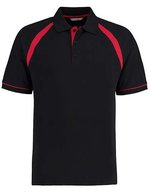 Kustom Kit Klassisches Oak Hill Polo aus Baumwolle, Black/Bright Red S, K615 – Bild 2