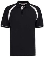 Kustom Kit Klassisches Oak Hill Polo aus Baumwolle, Black/Bright Red S, K615 – Black/White
