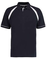 Kustom Kit Klassisches Oak Hill Polo aus Baumwolle, Black/Bright Red S, K615 – Navy/White