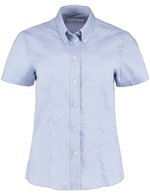 Kustom Kit Maßgeschneidertes Oxford Hemd kurzarm, Black 32 (XXS/6), K701 – Light Blue