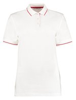 Kustom Kit Klassisches Polo mit abgeschrägter Knopfleiste, Navy/White 34 (XS/8), K706 – Bild 3