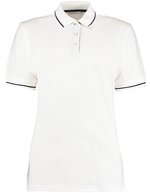 Kustom Kit Klassisches Polo mit abgeschrägter Knopfleiste, Navy/White 34 (XS/8), K706 – White/Navy