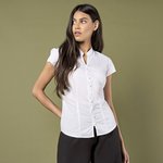 Kustom Kit Tailored Fit Bluse mit Mandarin-Kragen, Black 34 (XS/8), K727 – Bild 1