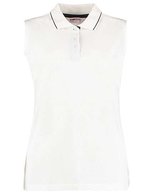 Kustom Kit Ärmelloses Polo Classic Fit Baumwolle, Navy/White 34 (XS/8), K730 – White/Navy