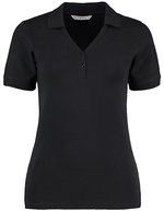 Kustom Kit Regular Fit Comfortec® V-Ausschnitt Polo, Black 36 (S/10), K732 – Bild 2