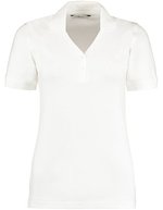 Kustom Kit Regular Fit Comfortec® V-Ausschnitt Polo, Black 36 (S/10), K732 – White