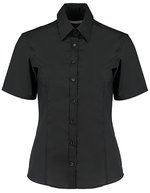 Kustom Kit Businesshemd Kurzarm Tailored Fit für Damen, Black 32 (XXS/6), K742F – Bild 2