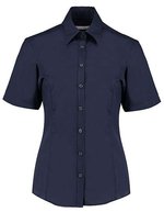Kustom Kit Businesshemd Kurzarm Tailored Fit für Damen, Black 32 (XXS/6), K742F – Dark Navy