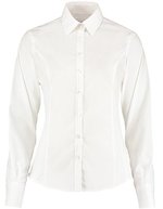 Kustom Kit Business Hemd Tailored Fit Langarm für Damen – White