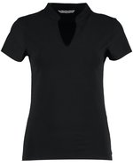 Kustom Kit Regular Fit Mandarin Collar Top für Damen, Black 3XL/4XL (20-22), K770 – Bild 3