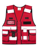 Korntex Taktische Weste Bonn mit Taschen und Reflexstreifen, Signal Yellow M/XL, KX040 – Rosso