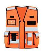 Korntex Taktische Weste Bonn mit Taschen und Reflexstreifen, Signal Yellow M/XL, KX040 – Segnale Arancione