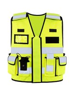 Taktische Weste Bonn mit Taschen und Reflexstreifen – Signal Yellow