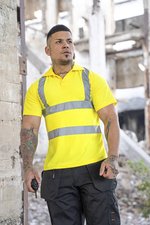 Korntex Hi-Vis Polo Shirt mit Reflexstreifen, Signal Orange S, KX070 – Bild 1
