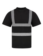 Korntex Hi-Vis T-Shirt Barcelona mit Reflektoren – Black
