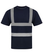 Korntex Hi-Vis T-Shirt Barcelona mit Reflektoren – Navy