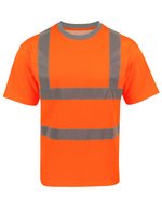 Korntex Hi-Vis T-Shirt Barcelona mit Reflektoren – Signal Orange