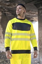 Korntex EOS Hi-Vis Sweatshirt mit Druckfläche, Signal Orange/Black S, KX1001 – Bild 1