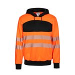 Korntex Hi-Vis Arbeits-Hoody mit Druckfläche, Signal Orange/Black S, KX1002 – Bild 3