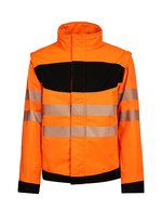 Korntex Hi-Vis Softshelljacke mit Druckfläche, Signal Orange/Black S, KX1003 – Bild 2