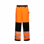 Korntex Hi-Vis Arbeits­hosen mit Druckflächen, Signal Orange/Black 24, KX1005 – Bild 3