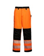 Korntex Hi-Vis Arbeits­hosen mit Druckflächen – Signal Orange/Black