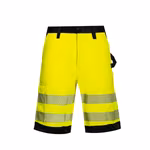 Korntex Hi-Vis Workwear Shorts mit Reflektoren, Signal Yellow/Black 48, KX1006 – Bild 3