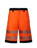Korntex Hi-Vis Workwear Shorts mit Reflektoren – Signal Orange/Black