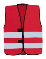 Korntex Sicherheitsweste mit Reflexstreifen für Kinder, Yellow/Orange S (7-12 Jahre), KX100K – Red