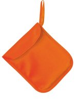 Korntex Knitted Aufbewahrungsbeutel mit Klettverschluss, Black 25 x 17 cm, KX101 – Signal Orange