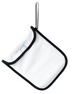 Korntex Knitted Aufbewahrungsbeutel mit Klettverschluss, Black 25 x 17 cm, KX101 – White