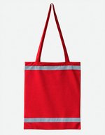Korntex Warnsac® Reflektierende Einkaufstasche, Black ca. 38 x 42 cm, KX105 – Red