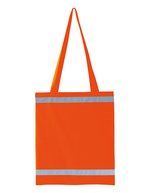 Korntex Warnsac® Reflektierende Einkaufstasche, Black ca. 38 x 42 cm, KX105 – Signal Orange
