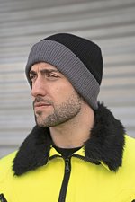 Korntex Two-Tone Beanie aus Polyacryl, Black/Grey One Size, KX116 – Bild 1