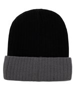Korntex Two-Tone Beanie aus Polyacryl, Black/Grey One Size, KX116 – Bild 2