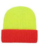 Korntex Two-Tone Beanie aus Polyacryl, Black/Grey One Size, KX116 – Giallo/Arancione