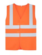 Gilet de securite enfants Esbjerg - 4 bandes reflechissantes – Signal Orange