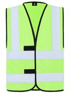 Hi-Vis Warnweste mit 4 Reflexstreifen – Lime Green