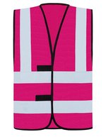Korntex Hi-Vis Warnweste mit 4 Reflexstreifen, Signal Yellow XL, KX140 – Magenta