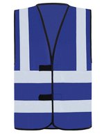 Korntex Hi-Vis Warnweste mit 4 Reflexstreifen, Signal Yellow XL, KX140 – Bleu royal