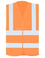 Korntex Hi-Vis Warnweste mit 4 Reflexstreifen, Signal Yellow XL, KX140 – Signal Orange